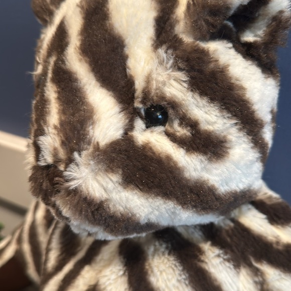 Soft Luxury Teddy Bear Plush PBK Pottery Barn Kids Brown Zebra Stripe Toy 8/2012 - Picture 5 of 12